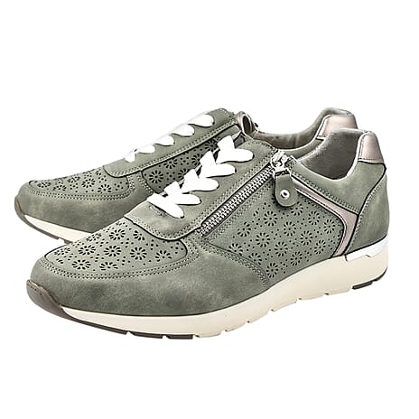 Dr Keller Detailed Trainers (Size 3) - Green