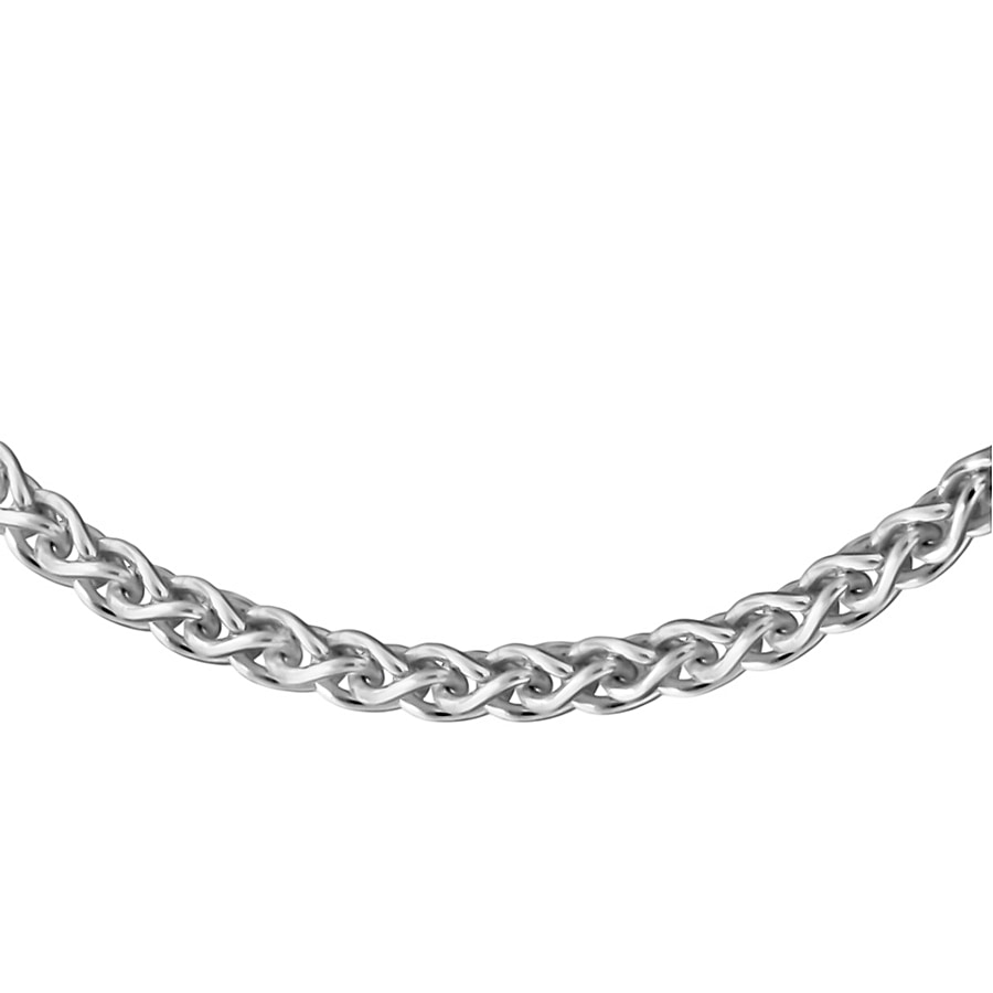 Vicenza Luxury Edition - Sterling Silver Spiga Necklace (Size - 18), Silver Wt. 15.50 Gms