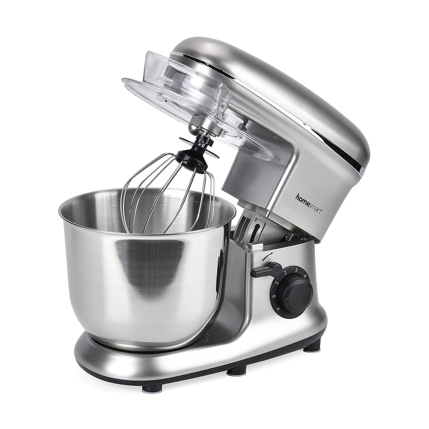 HOMESMART Stand Mixer with 3 Blades, 6 Speed Rotary Control Etc. (6.0 L,1500W) - Silver