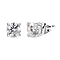 Moissanite Stud Earrings in Platinum Overlay Sterling Silver 2.00 ct