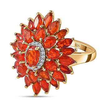 https://tjcuk.sirv.com/Products/77/4/7740880/Fire-Opal-White-Zircon-Cluster-Ring-in-Vermeil-YG-Sterling-Silver-3-27_7740880.jpg?w=342&h=342