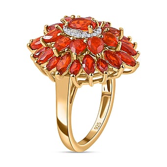 https://tjcuk.sirv.com/Products/77/4/7740880/Fire-Opal-White-Zircon-Cluster-Ring-in-Vermeil-YG-Sterling-Silver-3-27_7740880_3.jpg?w=342&h=342