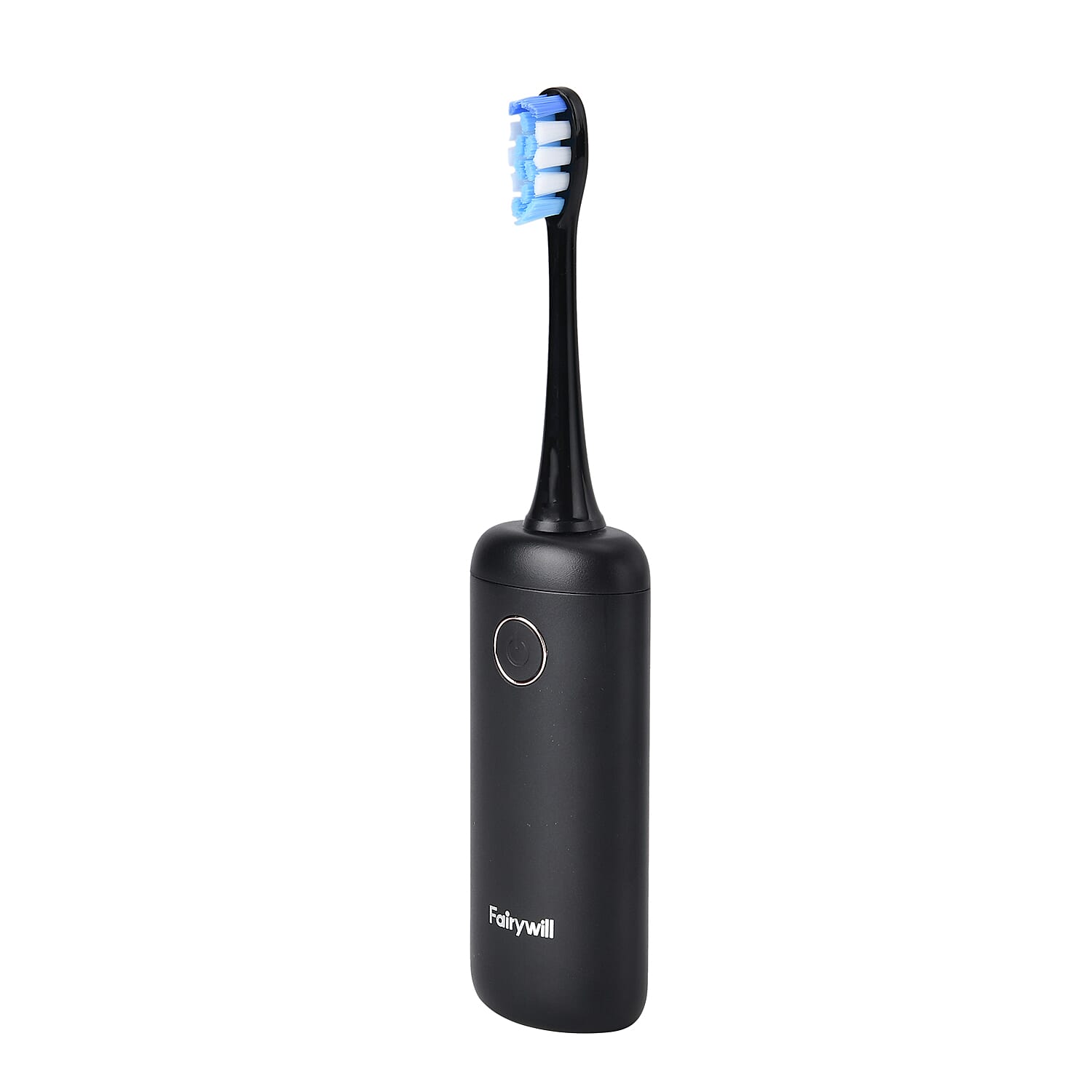 Fairywill T9 Electric Toothbrush with 4 Brush Heads & 1 Vented Cap (USB Powered 650mAh Rechargeable Battery) - Black