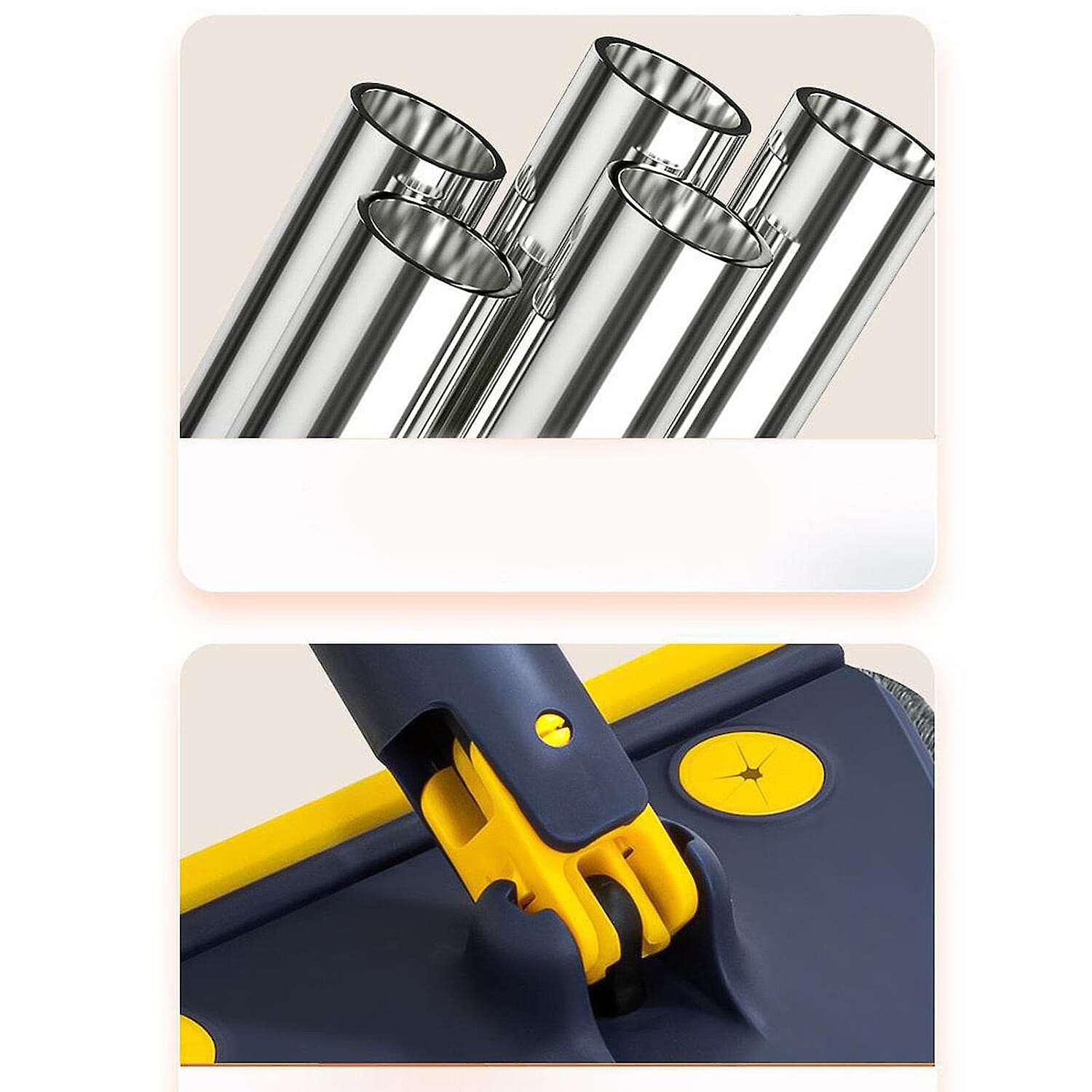 Triangle Cleaning Mop with Expandable Handle (Size 129x24 cm) - Blue