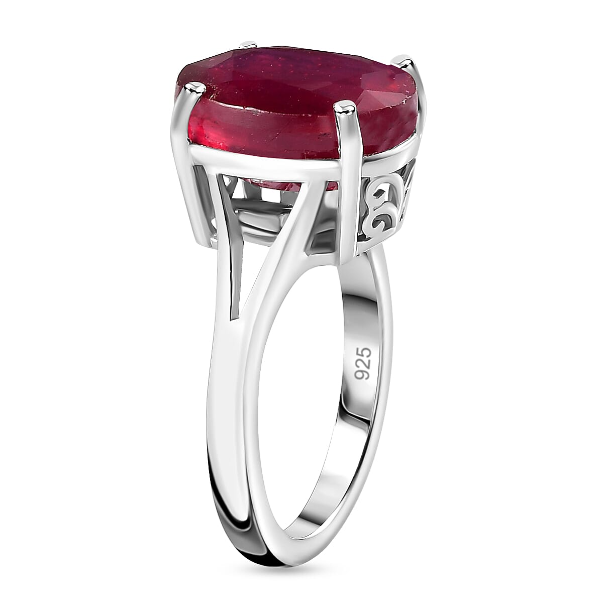 Newest Sample Sale! Sterling Silver Natural Ruby Solitaire - Finger Size US 3, UK/AU E, Eur 14 - only one available