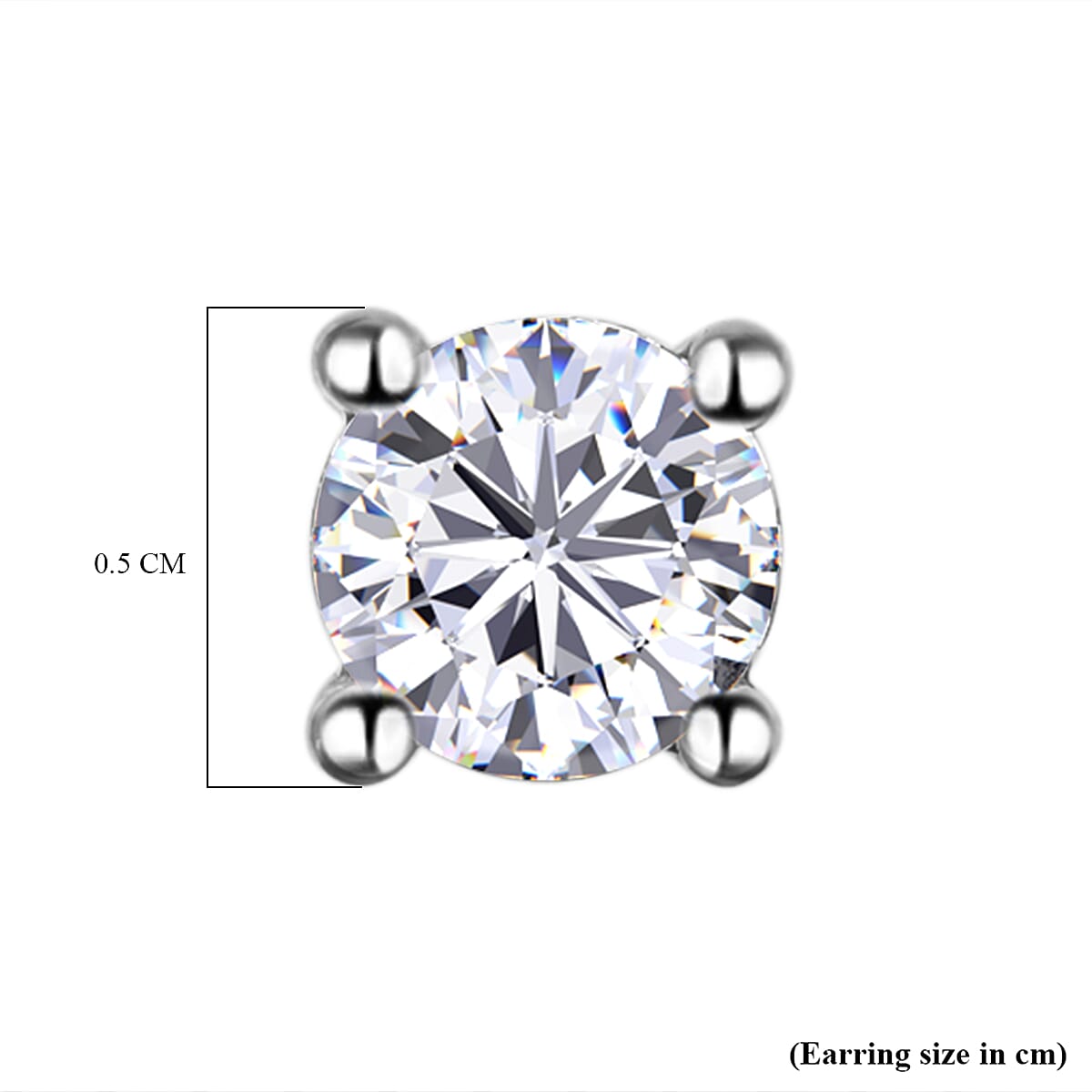 Vegas Find - 950 Platinum IGI Certified (VVS-D) Lab Grown Diamond Stud 2.00 Ct With Screwbacks