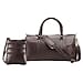 Set of 2 - 100% Leather Croco Embossed Luggage Duffle Bag with Crossbody Bag