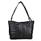 100% Genuine Leather Shoulder Bag - Black