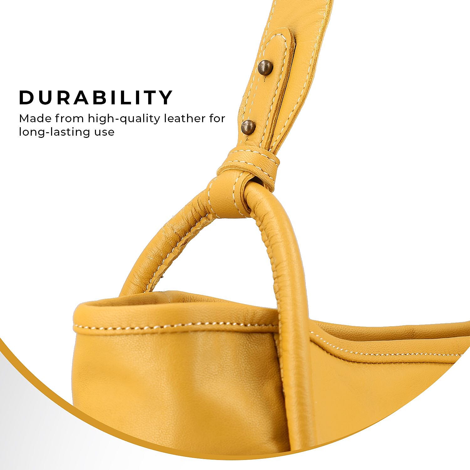 Leather Patterned Shoulder Bag (Size 36x17x30 cm) - Tan & Black