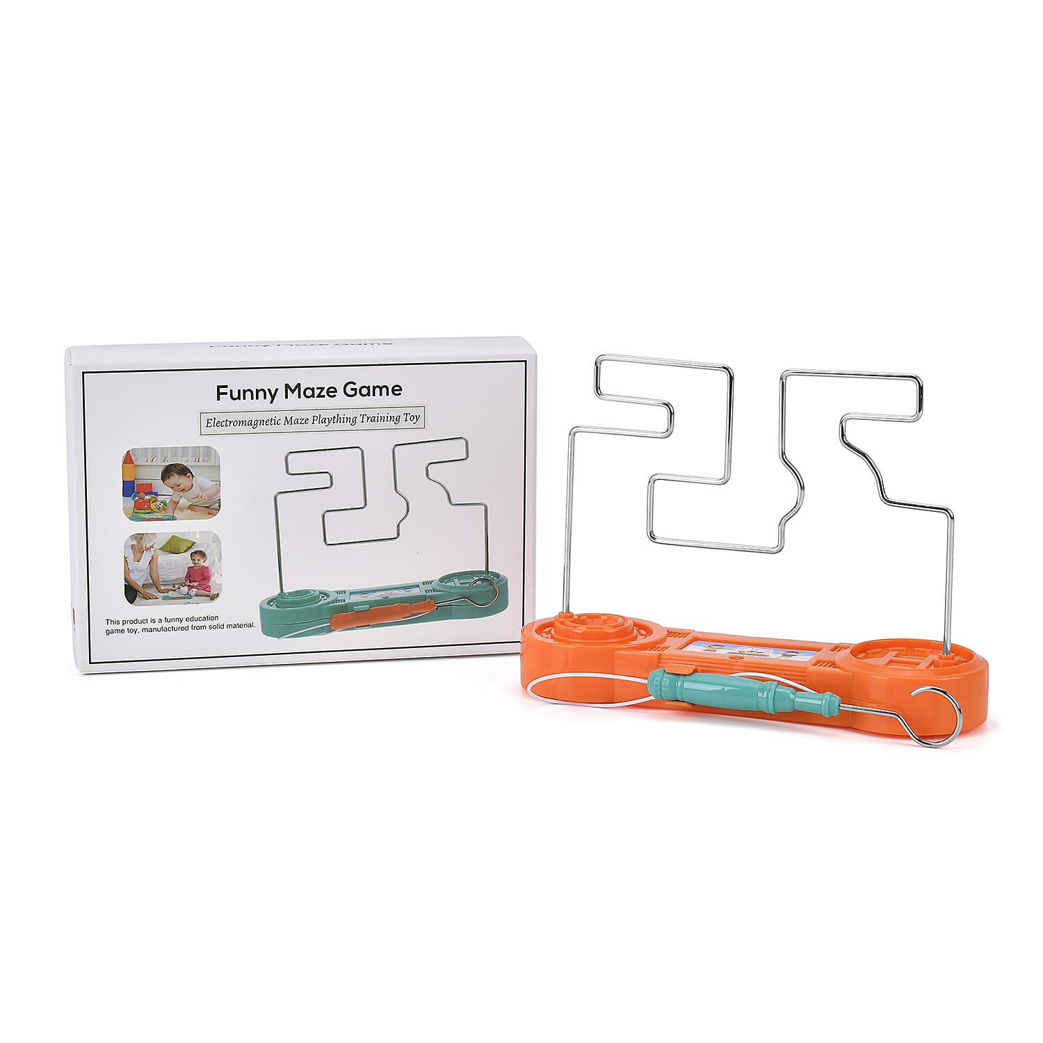 Electric Bump Maze Fire wire Shock Induction Maze Game - Orange Electric Bump Maze Fire wire Shock Induction Maze Game - Orange
