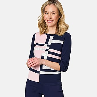 https://tjcuk.sirv.com/Products/77/4/7744399/Emreco-Colour-Block-Jumper-Size-L-Pink-Navy_7744399_1.jpg?w=342&h=342