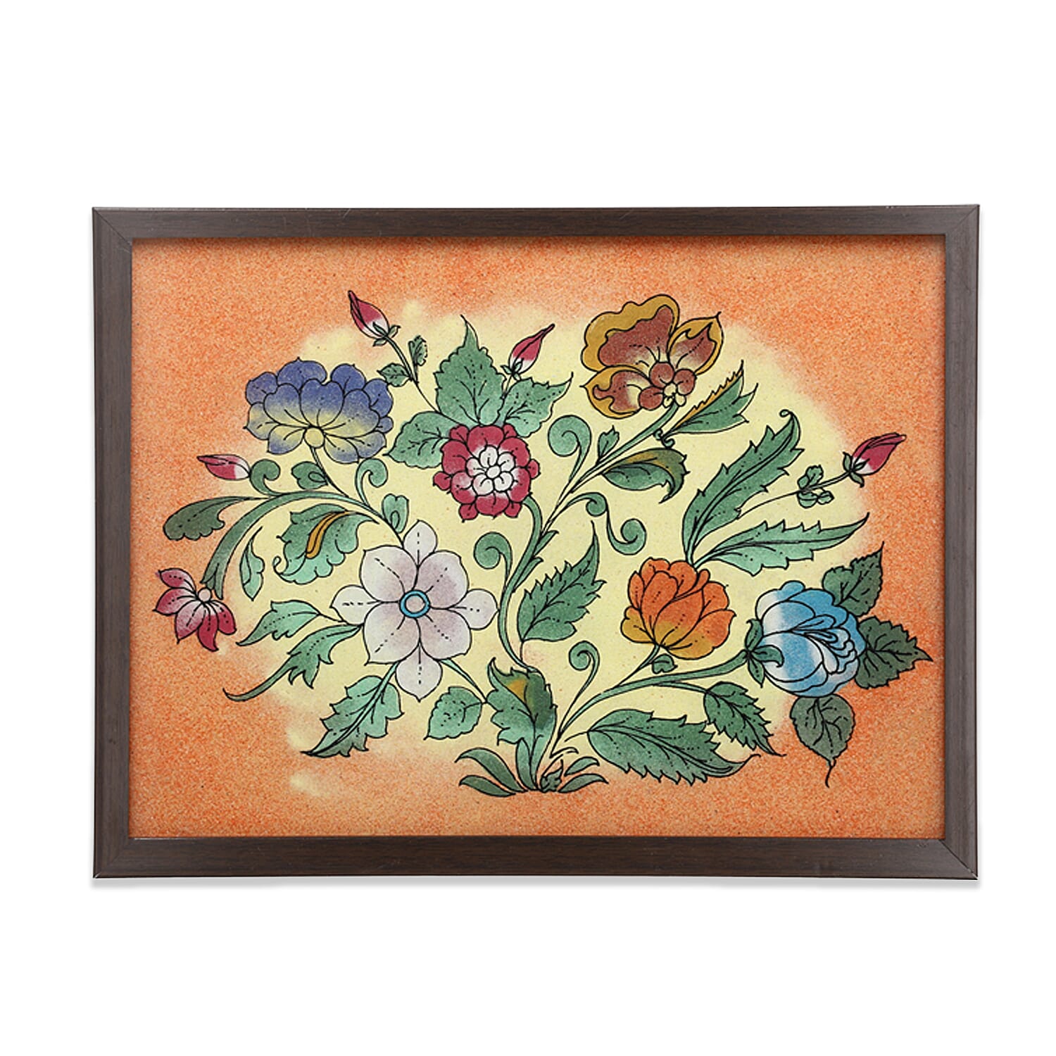 Made from Genuine Gemstone Hand Made Wall Art (Size 25x33x1 cm) - Flower