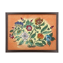 Made from Genuine Gemstone Hand Made Wall Art (Size 25x33x1 cm) - Elephant