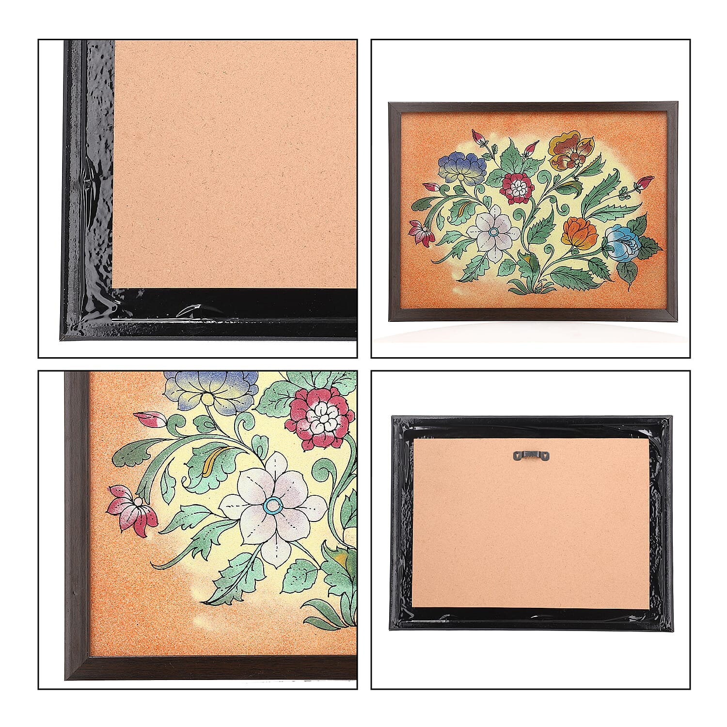 Made from Genuine Gemstone Hand Made Wall Art (Size 25x33x1 cm) - Flower