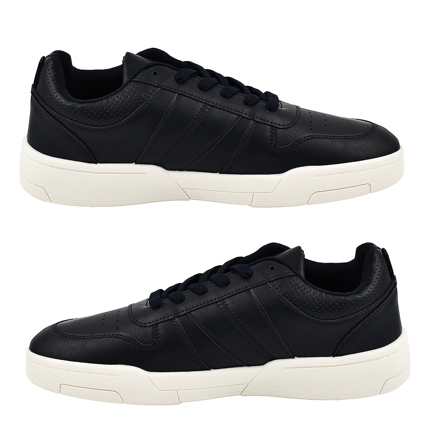 Dr Keller Mens Leatherette Trainers (Size 7) - Navy