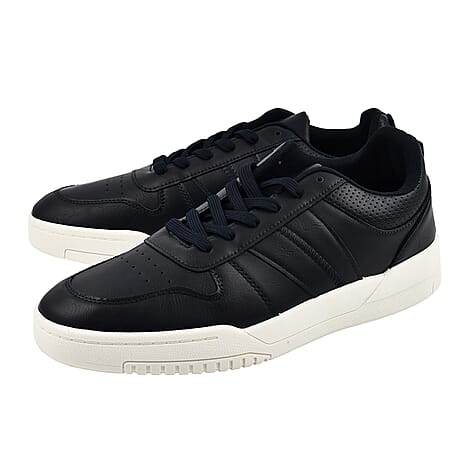 Dr Keller Mens Leatherette Trainers (Size 8) - Navy