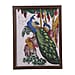 Made from Genuine Gemstone Hand Made Wall Art (Size 25x33x1 cm) - Peacock