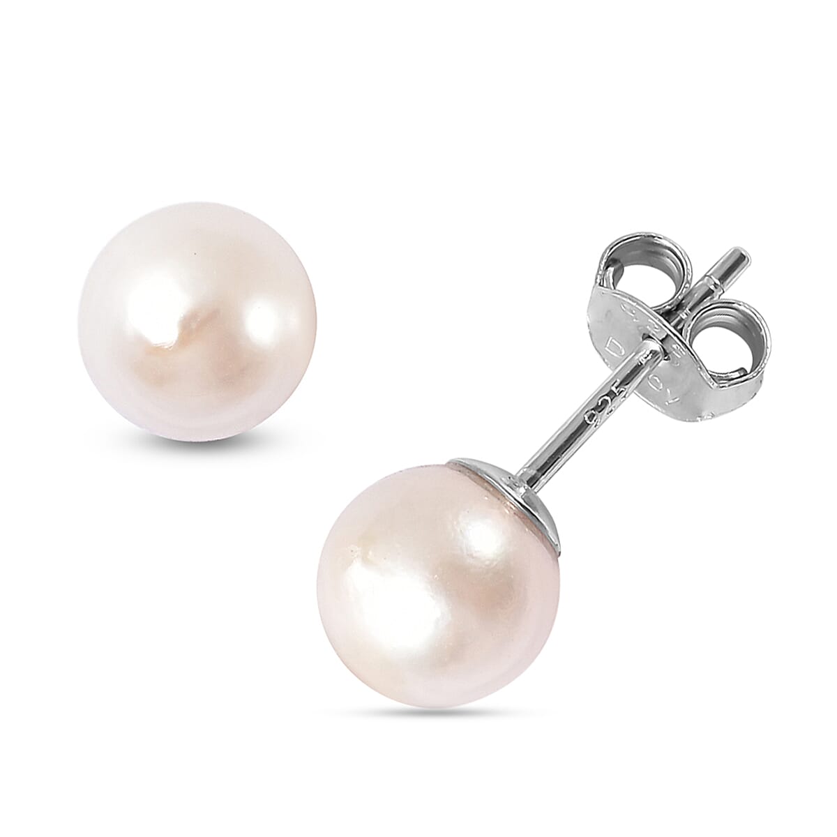 Japanese Akoya Pearl Stud Earring in Gold Overlay Sterling Silver