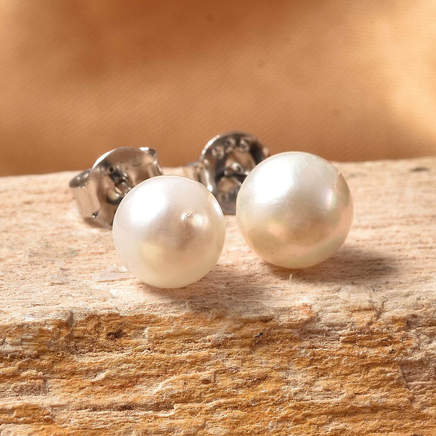 Japanese Akoya Pearl Stud Earring in Gold Overlay Sterling Silver