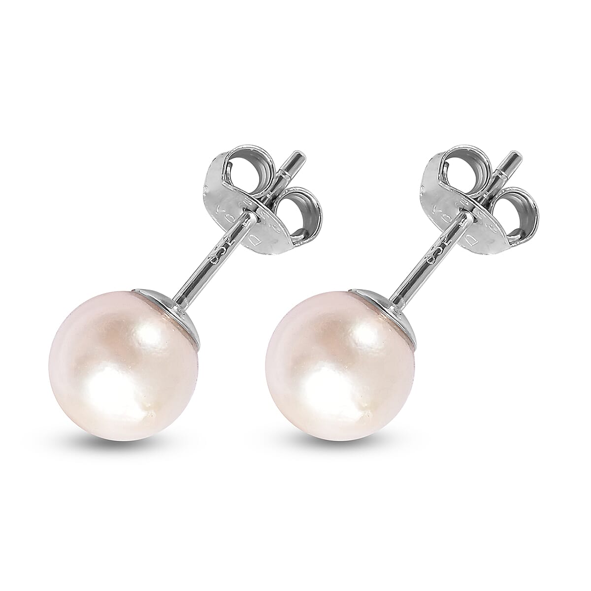 Japanese Akoya Pearl Stud Earring in Gold Overlay Sterling Silver