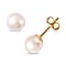 Japanese Akoya Pearl Stud Earrings in Gold Plated Sterling Silver