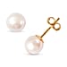 Japanese Akoya Pearl Stud Earrings in Rose Gold Overlay Sterling Silver