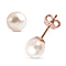 Japanese Akoya Pearl Stud Earrings in Rose Gold Overlay Sterling Silver