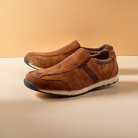 Oakenwood Premium Mens Slip On Trainers (Size 11) - Tan