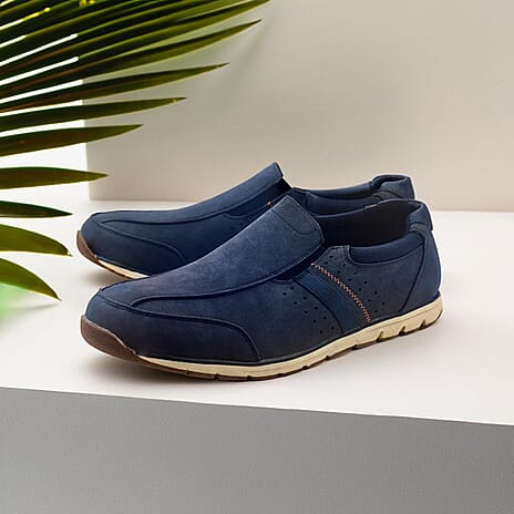 Oakenwood Premium Mens Slip On Trainers (Size 10) - Blue