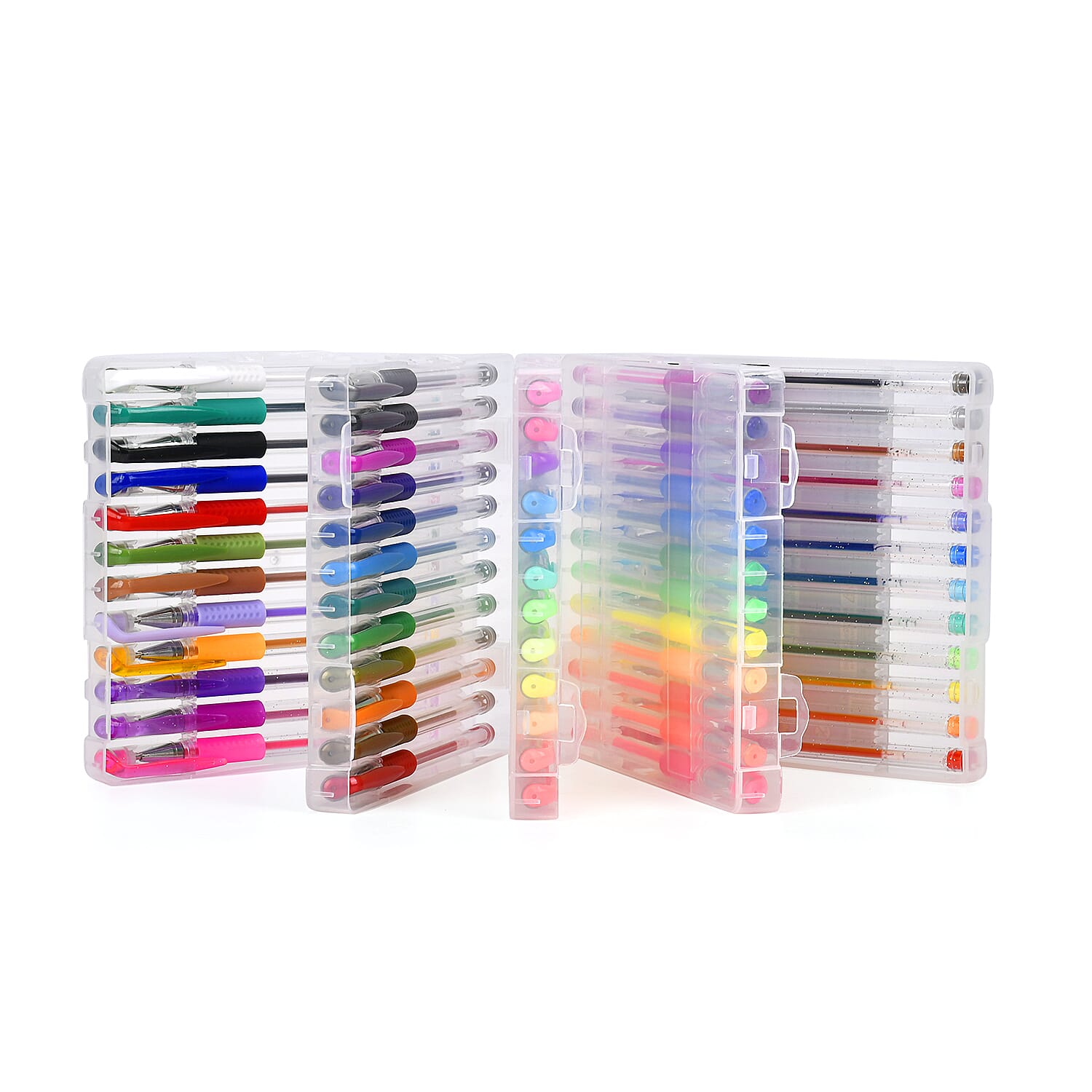 60 Pack Gel Pens Set with Storage Box for Colouring Books Drawing, Penting - Writing - Multi
