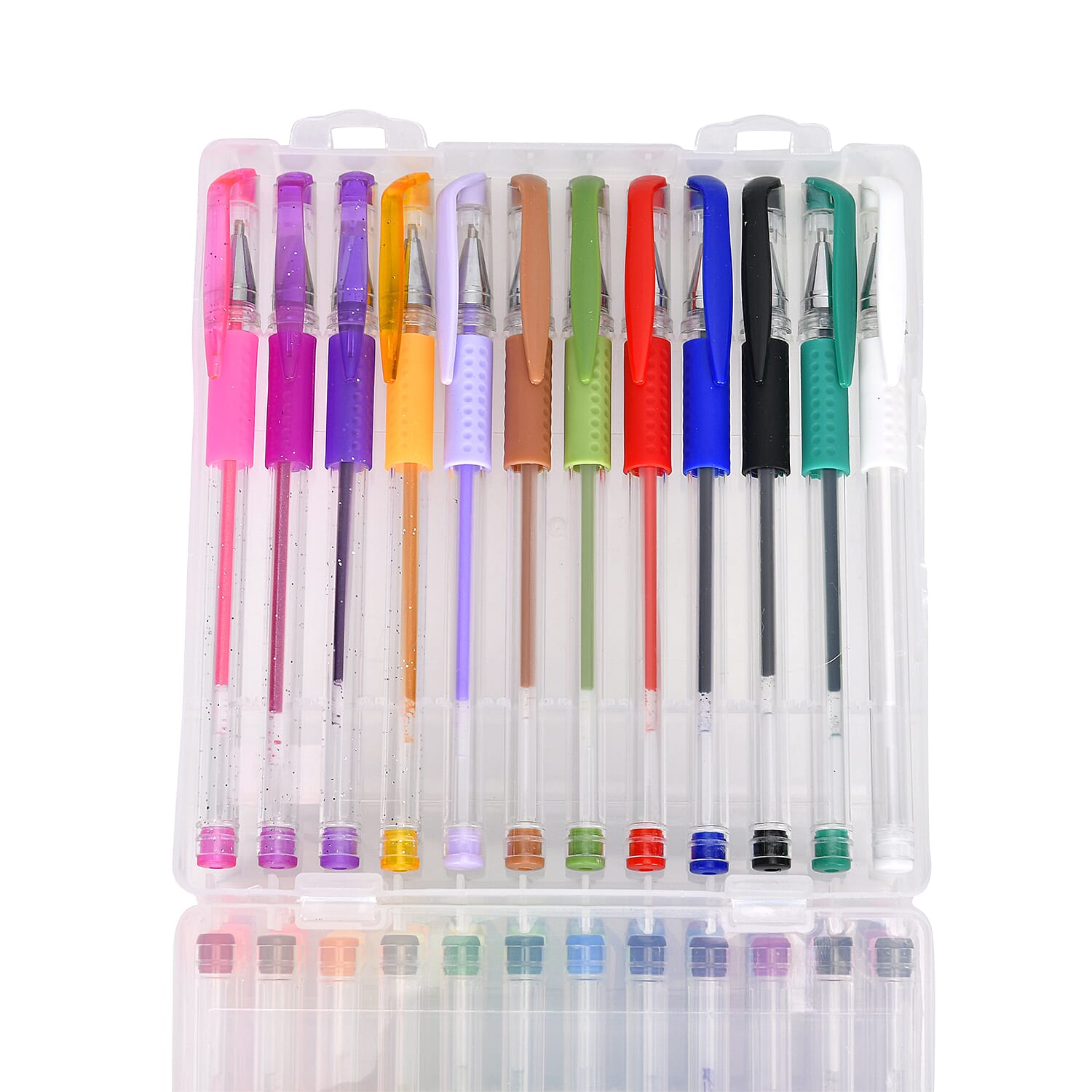 60 Pack Gel Pens Set with Storage Box for Colouring Books Drawing, Penting - Writing - Multi