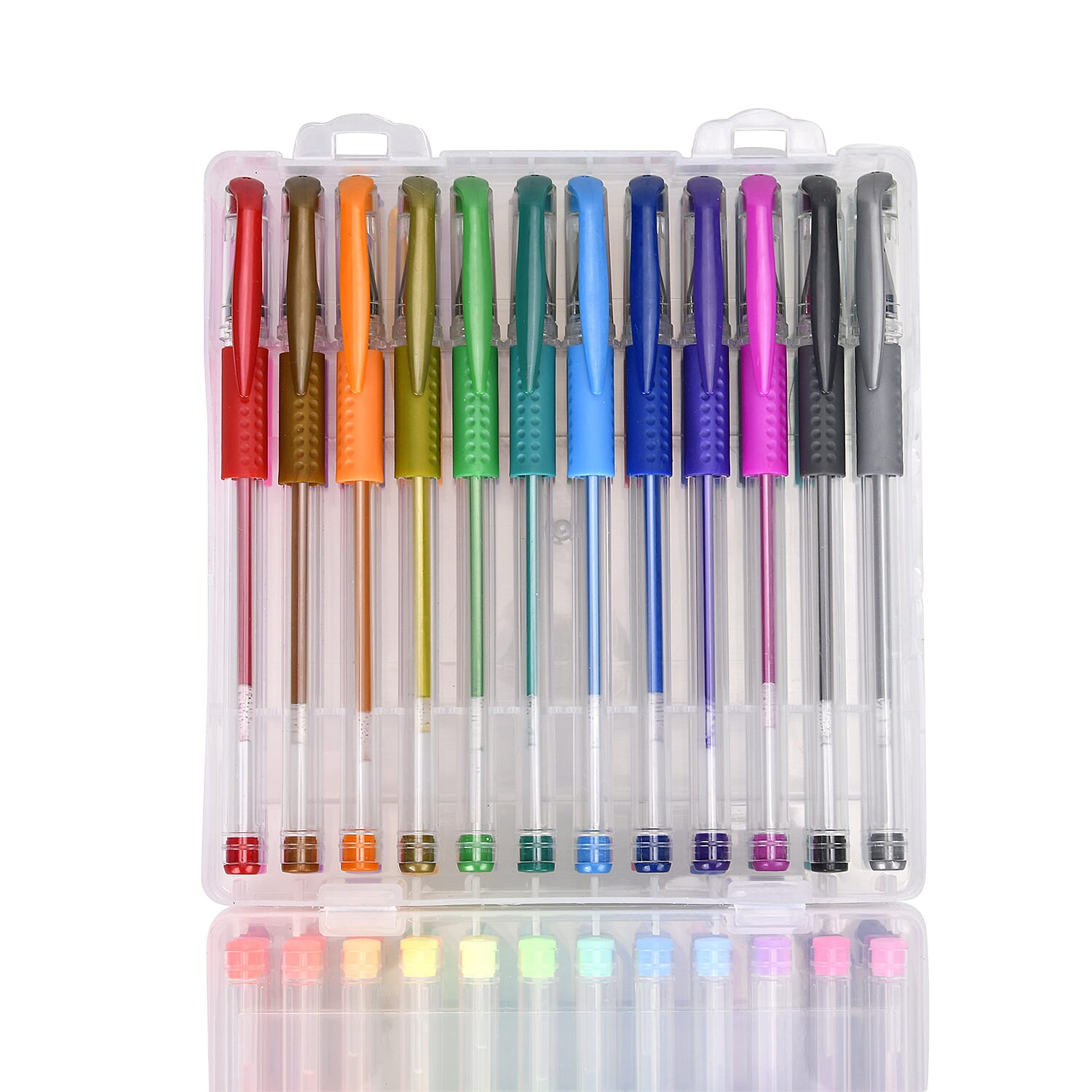 60 Pack Gel Pens Set with Storage Box for Colouring Books Drawing, Penting - Writing - Multi