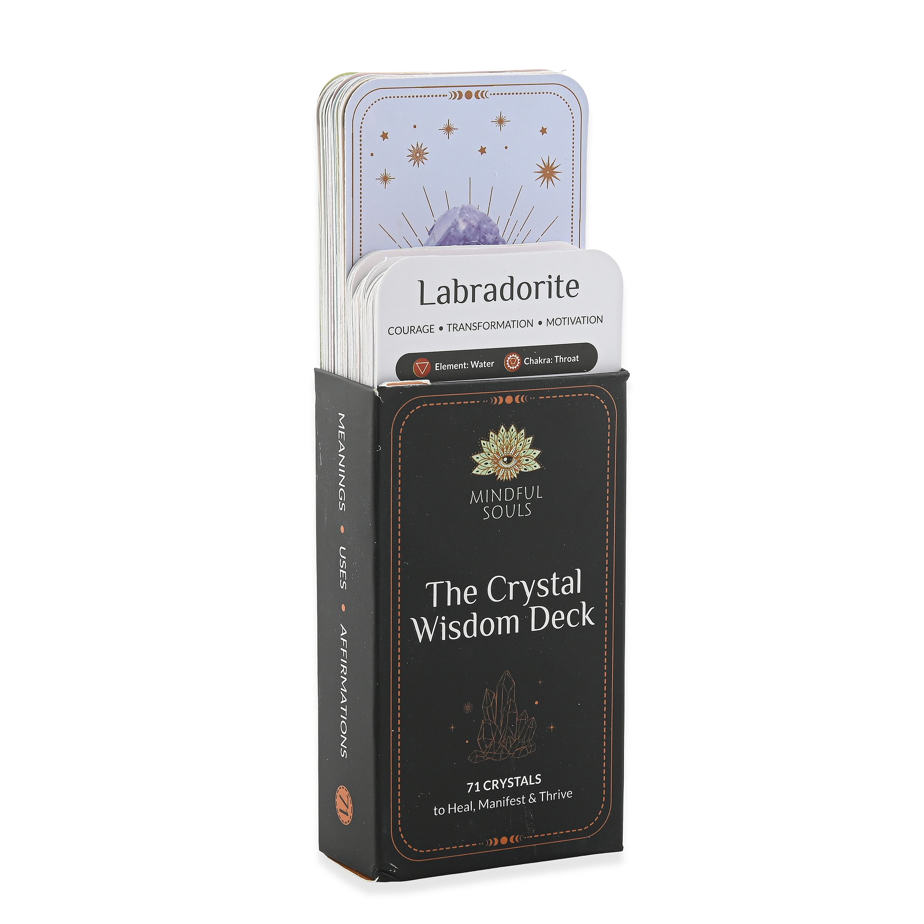 Crystal Deck Wisdom Paper Cards with in Paper Box - Multicolour