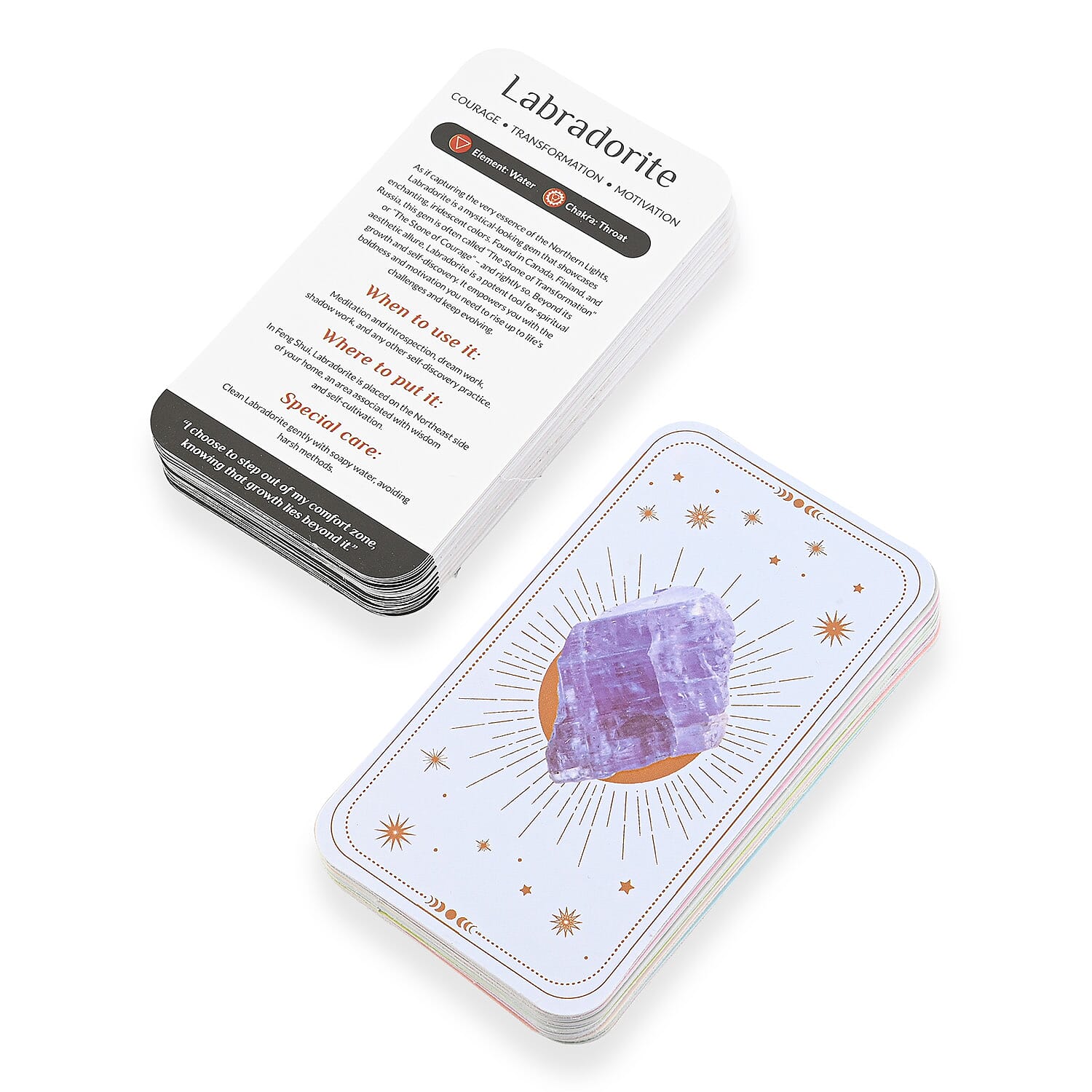 Crystal Deck Wisdom Paper Cards with in Paper Box - Multicolour