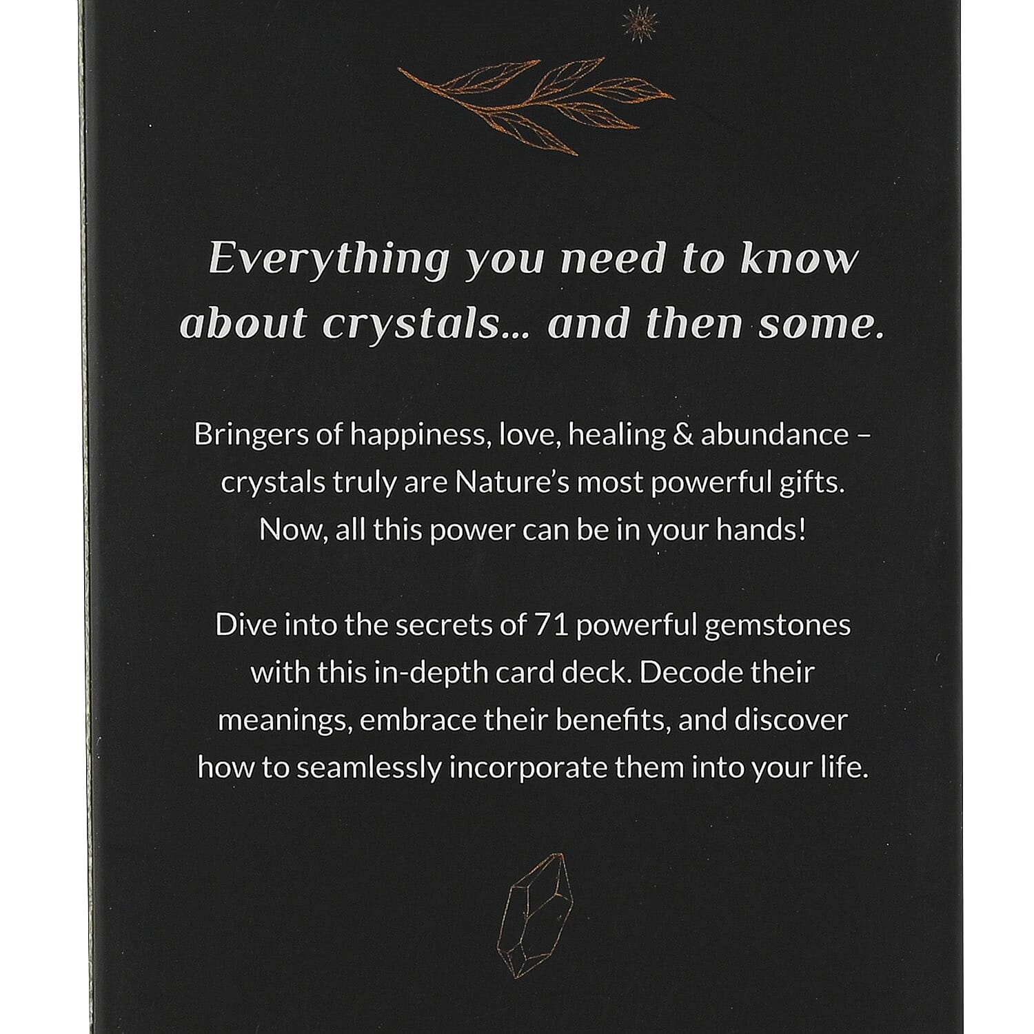 Crystal Deck Wisdom Paper Cards with in Paper Box - Multicolour