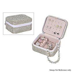 Crystal Studded Velvet Jewellery Box