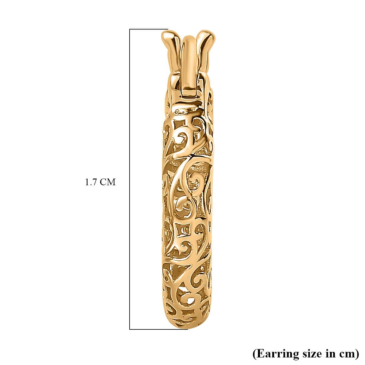 First Time Ever LUCY Q- 9K Yellow Gold Air Hoop Earrings