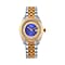 Designer Inspired - Limited Edition- GENOA TIME V2 Japan Movt. Gold Sunshine Literal Crystal Studded Dial 3 ATM WR Watch with Stainless Steel Chain Strap in Dual Tone