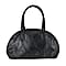 Leather Half-moon Shoulder Bag with Handle Drop - Tan
