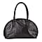Leather Half-moon Shoulder Bag with Handle Drop - Tan