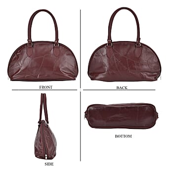 https://tjcuk.sirv.com/Products/77/4/7746252/Sheepskin-Leather-Solid-Shoulder-Bag-Size-38x27x10-cm-Burgundy-Black_7746252_3.jpg?w=342&h=342