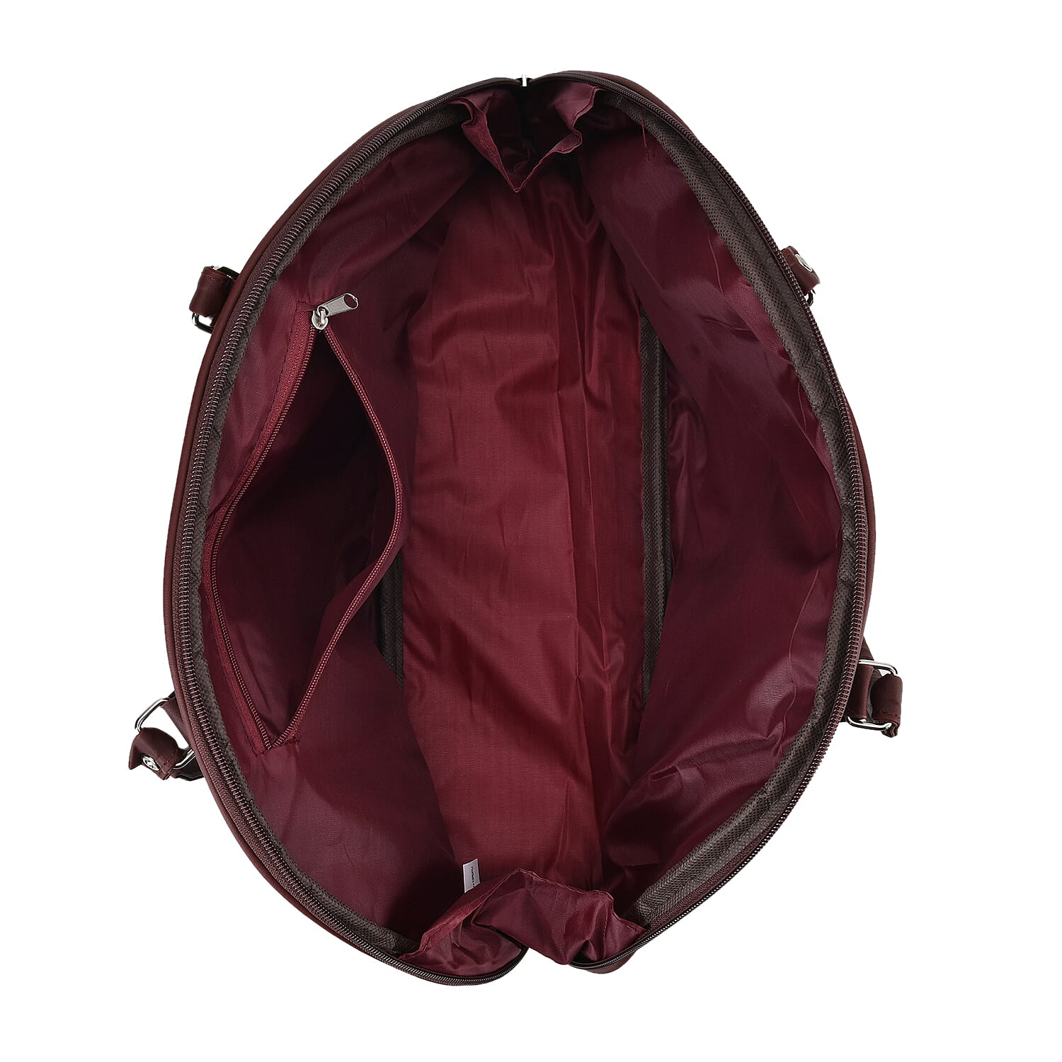 One Time Closeout - 100% Genuine Leather Solid Shoulder Bag (Size 38x27x10 cm) - Burgundy