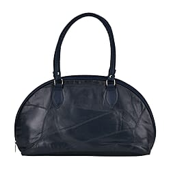 One Time Closeout - 100% Genuine Leather Solid Shoulder Bag (Size 38x27x10 cm) - Blue