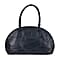Leather Half-moon Shoulder Bag with Handle Drop - Tan