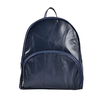 https://tjcuk.sirv.com/Products/77/4/7746286/Sheepskin-Leather-Solid-Backpack-Size-27x25x10-Blue-Black_7746286.jpg?w=342&h=342