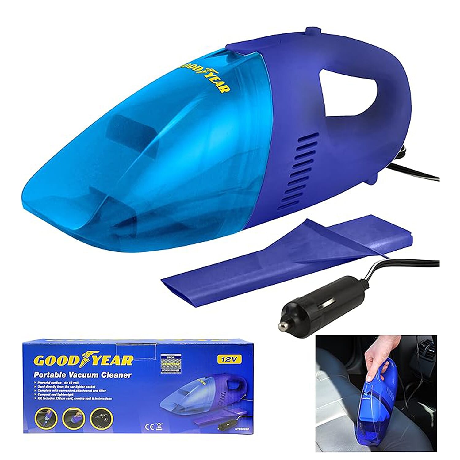 Good Year - Portable Vacuum Cleaner with Powerful Suction - Blue