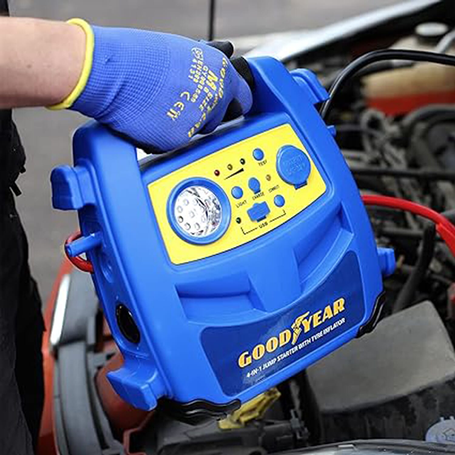GOOD YEAR 4 in 1 Jumpstarter with Tyre Inflator (Max. 250 PSI)
