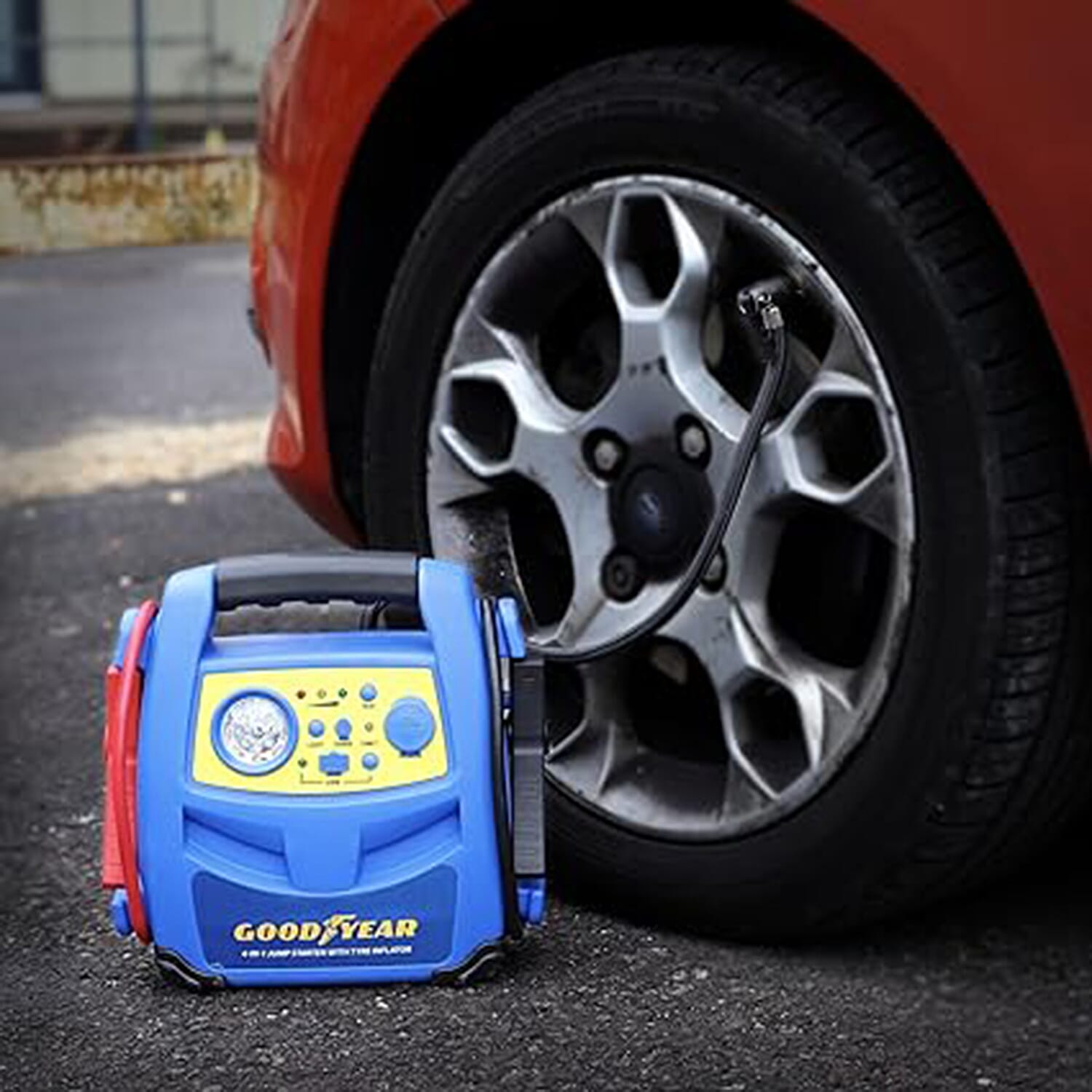 GOOD YEAR 4 in 1 Jumpstarter with Tyre Inflator (Max. 250 PSI)