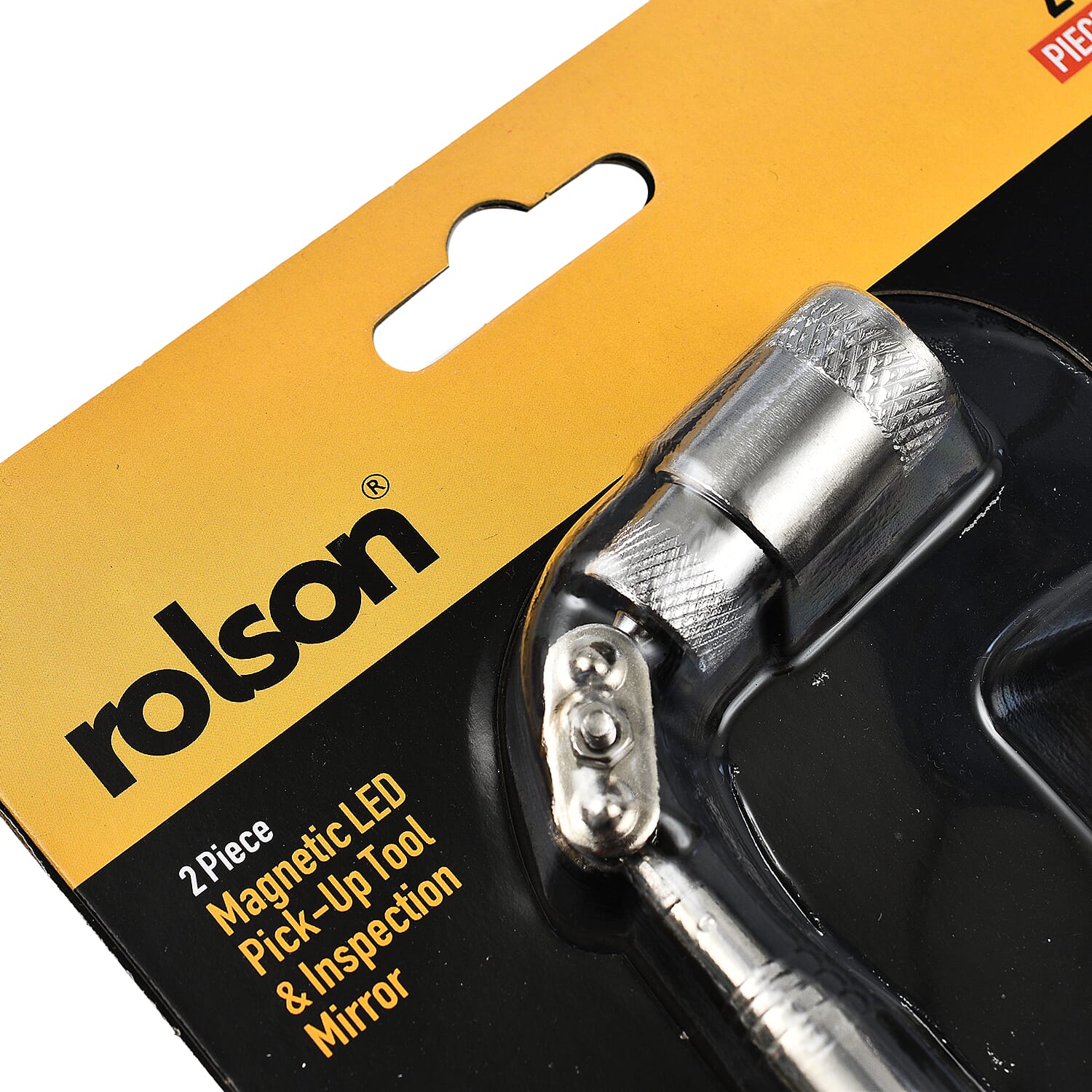 Rolson 2 Piece Magnetic LED Pick-Up Tool & Inspection Mirror