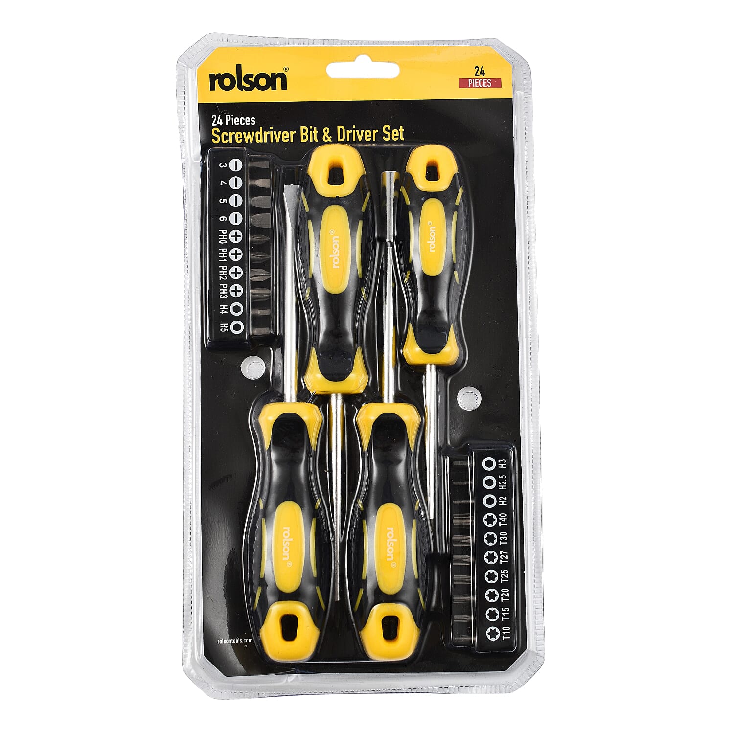 ROLSON 24 Piece Screwdriver Bit & Driver Set